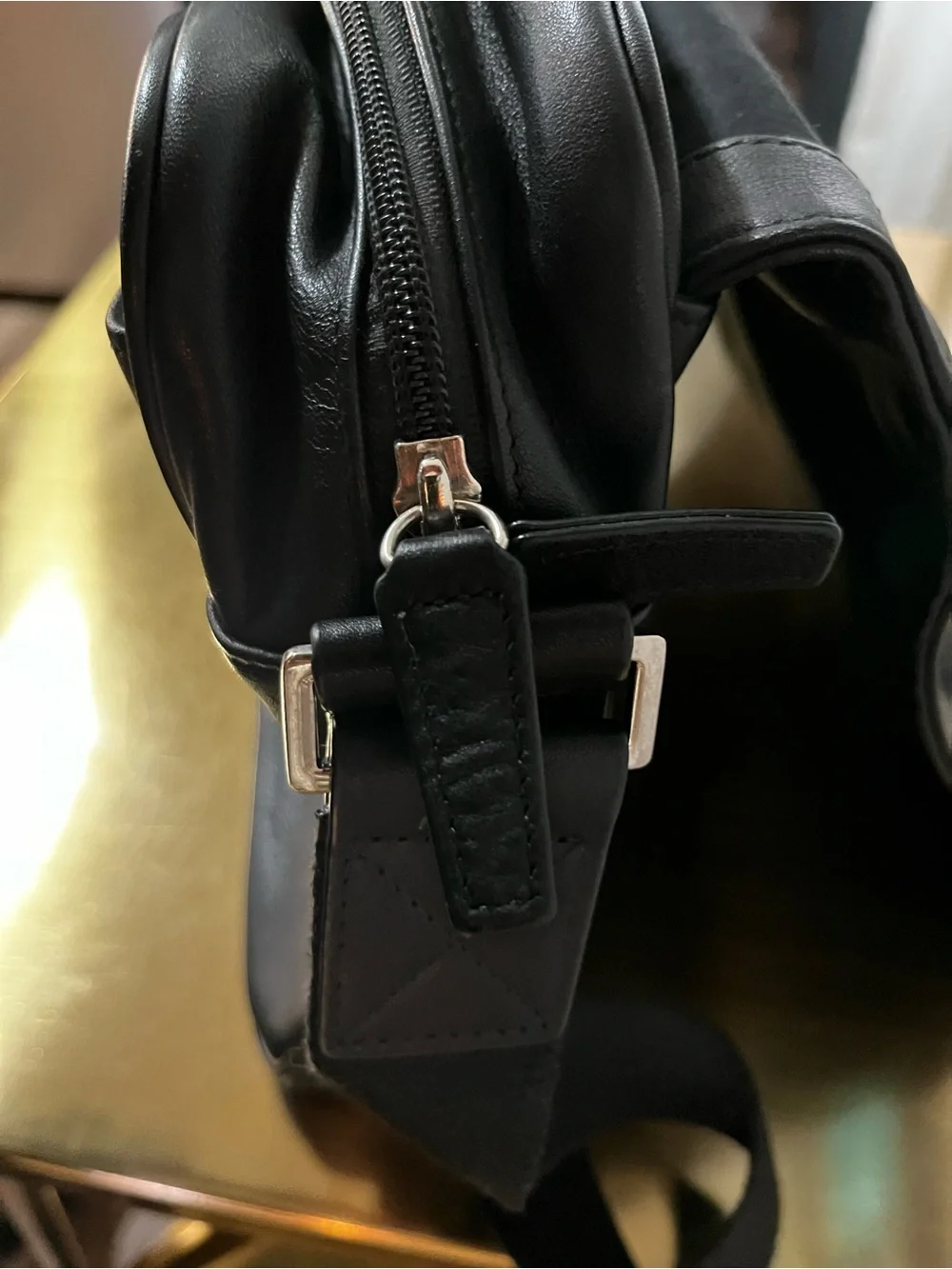 Leatherology Laptop Messenger Bag Black Onyx Full Grain Leather Briefcase Travel